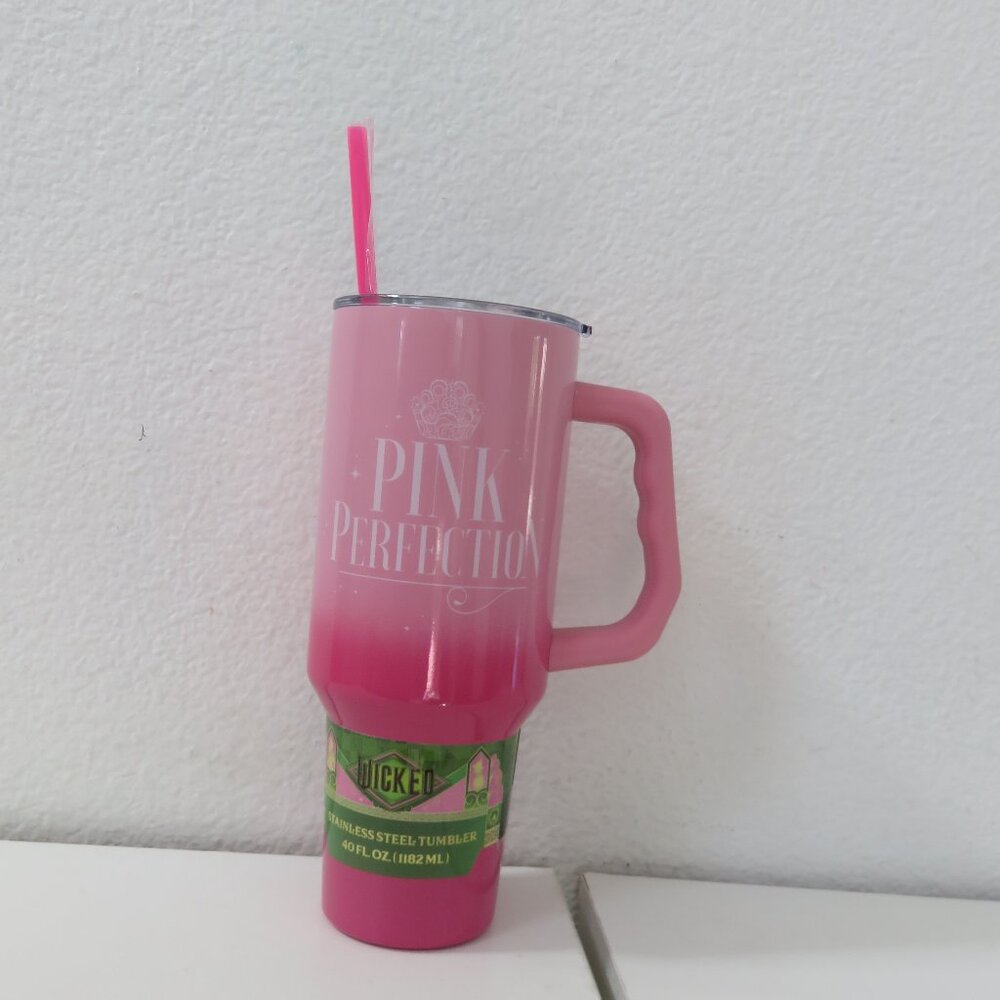 WICKED (PINK PERFECTION) Stainless Steel Tumbler with Straw 40fl.oz